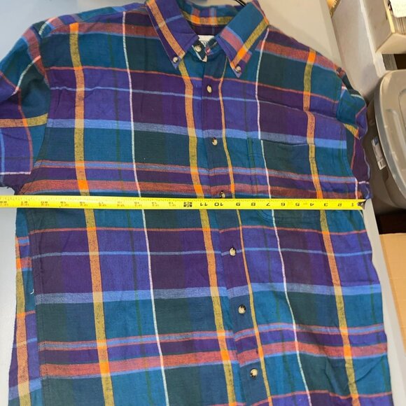 Plaid Button-Down Shirt By Prides Landing  Medium  100% Cotton  Multicolor - Picture 6 of 9